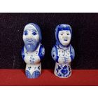С рубля без мц. солонка перечница дед-да-бабка. 10х4см.