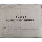 Таблица метеорологических наблюдений. Царская Россия. 1 Мировая война. 1915 г.