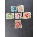 Литва 1919 Неполная серия марок "Стандарт" (гашеные без клея, на двух марках есть наклейки) Mi.32,34-36,38,56 каталог 2.70 евро