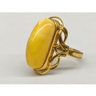 Кольцо вставка янтарь желток Размер 18 СССР. с рубля