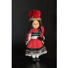 Ёлочная, пластиковая игрушка в виде куклы.