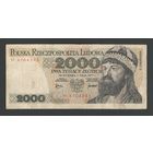 Польша 2000 злотых 1977 года. Серия H. Тип P-147a. Состояние VF