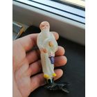 Елочные игрушки Старик с неводом из сказки А.С. Пушкина "О золотой рыбке"