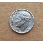 США, дайм (10 центов) 1963 г., серебро 0.900, без букв. знака