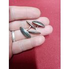 С рубля без мц. запонки со вставками 8гр. 2С5 голова 875пр. 2х2.3см.
