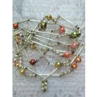 Старинные ёлочные бусы из стекляруса Редкие.