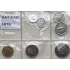 Ватикан 1, 2, 5, 10, 20, 50, 100 лир 1976 г. Годовой набор 7 монет без серебра