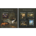 Нигер 2016г  Живопись  ИСКУССТВО КАРТИНЫ  золото  к/б+бл MNH