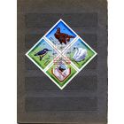 Беларусь, 1999, СПЕЦГАШЕНИЕ  на марках 44-46(Мартынов)   ,  серия 3м+купон ФИЛ. ВЫСТАВКА     (СЦЕПКА)