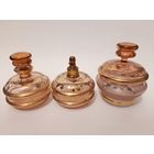 Набор  для парфюмерии, для ванной комнаты стекло позолота
