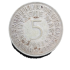 5 марок 1951 F ФРГ Первый год чекана! Серебро 11.2 грамма 625 пробы! ВОЗМОЖЕН ОБМЕН!