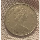 Монета 5 новых пенсов 1969 год. Великобритания. Королева Елизавета II .