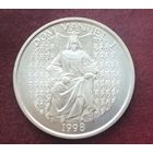 Серебро 0.500! Португалия 1000 эскудо, 1998 Король Мануэл I