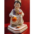 Статуэтка - Узбечка с чайником. Маленькая хозяйка. Дулево 1961 г. ПОД РЕСТАВРАЦИЮ.