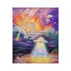 Открытка. 12 Апреля. С днем космонавтики. Фантастика. НЛО. Космос. (чистая)