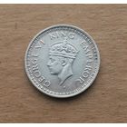 Британская Индия, 1/4 рупии 1945 г., серебро 0.500, Георг VI (1936-1952)