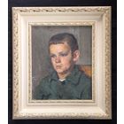 Крохалев П.С(Крохолев) "Саша",1949 г. Холст, масло. Размер 35,5х29 см.