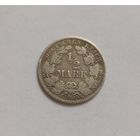 1/2 марки. 900пр., 1905г.Германская империя.