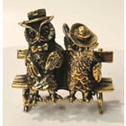 Статуэтка Совы на скамейке Латунь