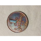 1 сантим Латвия 1935 год