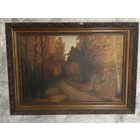 Осенний пейзаж х/м подпись