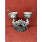 Редкий подсвечник орлы СССР Армения Завод "Свет" Ереван или приборы для специй с ложечками