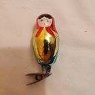 Ёлочная игрушка Матрёшка на прищепке СССР 0042