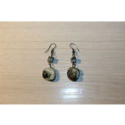 Серьги с подвесками из натурального камня.