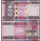 Южный Судан, 1000 фунтов 2024 г, P-W21 (CW, Джон Гаранг де Мабиор, страусы), UNC