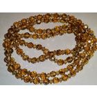 Стеклянные, гранёные бусы, времён ЧССР, длина 80 см.