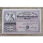 Werty71 Германия 100000 марок 1923 банкнота Гроссгельд Бад-Тёльц Фиолетовый