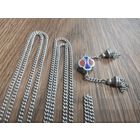 Цепочка с подвеской (украшение). Серебро 84