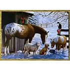 Открытка новогодняя чистая 10х15 см.