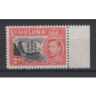 Остров Святой Елены / ST. HELENA 1949** 2d, Корабль, Георг VI