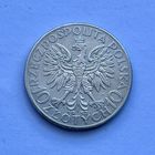 Монета СЕРЕБРО Польша 10 злотых 1932 год Ядвига ( знак м.д) ОТЛИЧНЫЕ