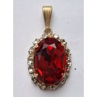 Кулон с крупным кристаллом. 60-е годы, Чехословакия