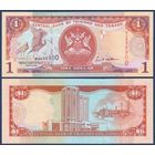 Тринидад и Тобаго, 1 доллар 2002 г., P-41 (BQ, алый ибис, здание центробанка), UNC