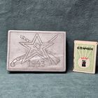 Старт с 1 Рубля !!! Подсигар портсигар 1943г Окопное творчество Шашка Автомат Сабля Серп и Молот Звезда Агитация!!!