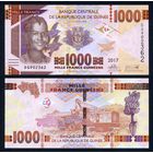 Гвинея 1000 франков 2017 г. (P-48b, UNC) Гвинея 1 000 франков 2017 г.