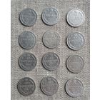 Сборный лот монет РИ 10 копеек : с 1898 до 1910 г. ( 12 шт. )