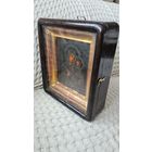 Икона Смоленская Богородица 1878 год серебро 84 в киоте .