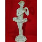 Балерина с цветком, Вербилки, Фарфор,в Люксе!!!не частая в сохране статуэтка