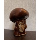 Винтажная керамическая солонка в форме гриба-боровика.