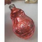 Игрушка ёлочная Амфора малиновая, стекло. СССР