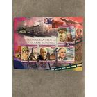 Мадагаскар 2016. Правители стран победителей Второй Мировой войны. Малый лист