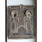 Икона "Святая Екатерина и Прасковья". Шитье.