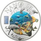 Острова Кука 10 долларов 2014г. "NANO: Нано море с нано чипом". Монета в капсуле; сертификат. СЕРЕБРО 50гр.