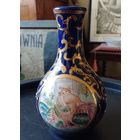 Старая китайская ваза фарфор ручная разрисовка, эмаль, кобальт