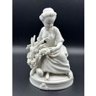 Девочка с козой. Бисквит. Unterweissbach. ГДР. С рубля!