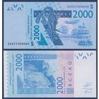 Западная Африка (S - Гвинея-Биссау), 2000 франков 2024 г, P-916S (гири для взвешивания золота, груперы), UNC